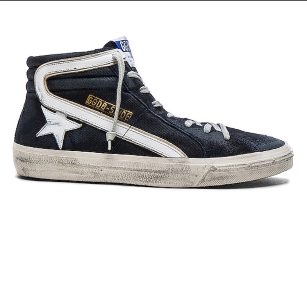 Golden Goose Slides in Denim